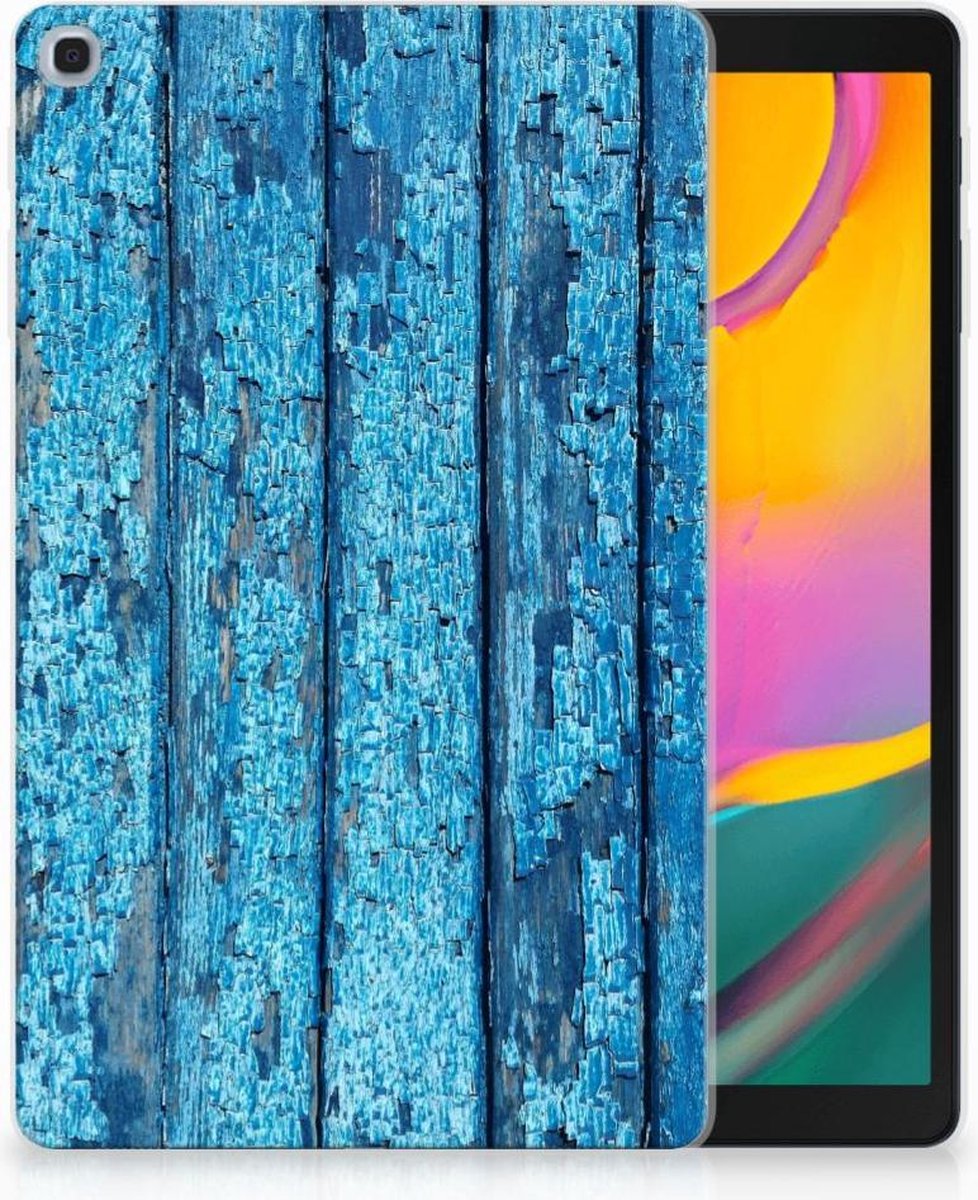 Samsung Galaxy Tab A 10.1 (2019) Silicone Tablet Hoes Wood Blue