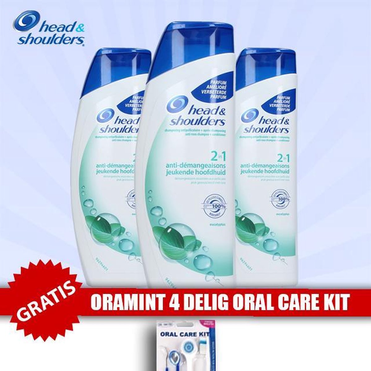 Head And Shoulders Shampoo Anti Jeukende Hoofdhuid 300ml 3 Pack
