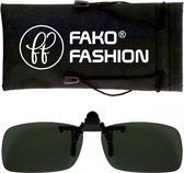 Fako Fashion® - Clip On Voorzet Zonnebril - Small - 125x33mm - Groen