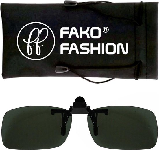 Fako Fashion® - Lunettes de soleil Clip On Cross - Petit - 125x33mm - Vert