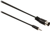 Valueline VLAP20100B20 Stereo Audiokabel 5-pins Din Male - 3.5 Mm Male 2.00 M Zwart