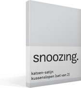 Snoozing - Katoen-satijn - Kussenslopen - Set van 2 - 40x60 cm - Grijs