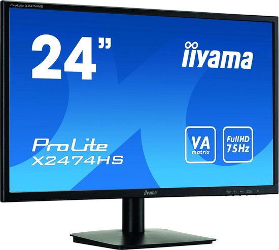 iiyama ProLite X2474HS-B1 écran plat de PC 59,9 cm (23.6") 1920 x 1080 pixels Full HD LED Noir