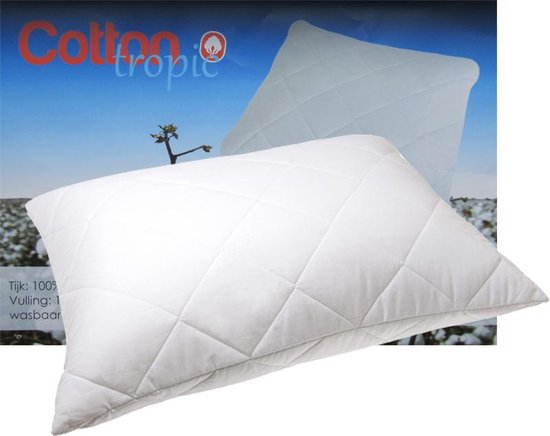 Oreiller iSleep Cotton Tropic - 100% Katoen - 60x70 cm - Wit