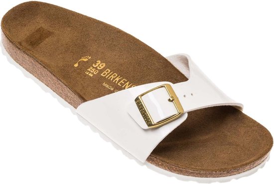 Birkenstock Madrid Laque Blanche Or Taille 43 | bol