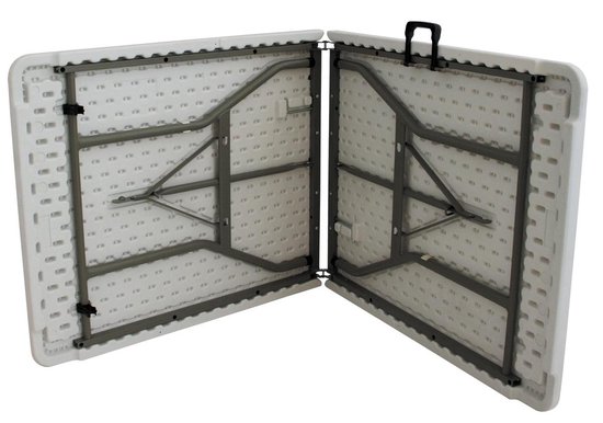Eurotrail Pavillon L - Campingtafel - 244*76*75cm - Wit/Grijs van Eurotrail — afbeelding 2