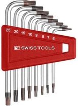 PB Swiss Tools stiftsleutelset Torx TX6-TX25 met boring in punten - PB411.BH6-25