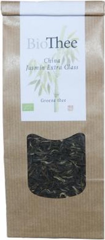 China Jasmin Extra Class (Bio) 100 gr. Premium biologische losse groene jasmijnthee. - BioThee