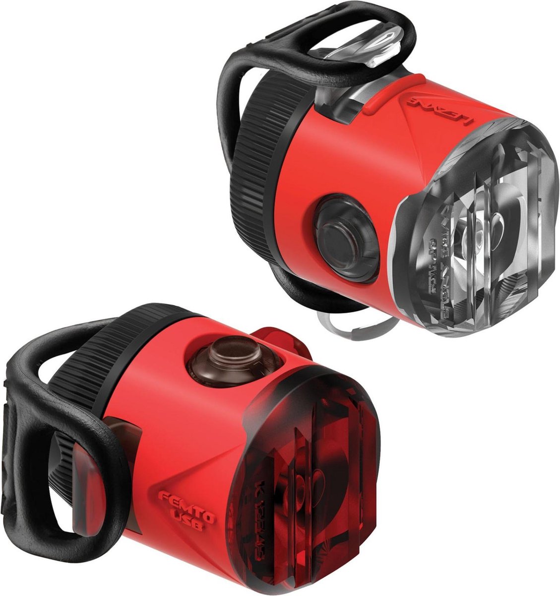 Lezyne Femto USB Drive Front Koplamp – Fietslamp – Fiets koplamp – Fiets verlichting – Veiligheidslampje – 4 knipperstanden – 15 lumen – 2 Stuks – Rood
