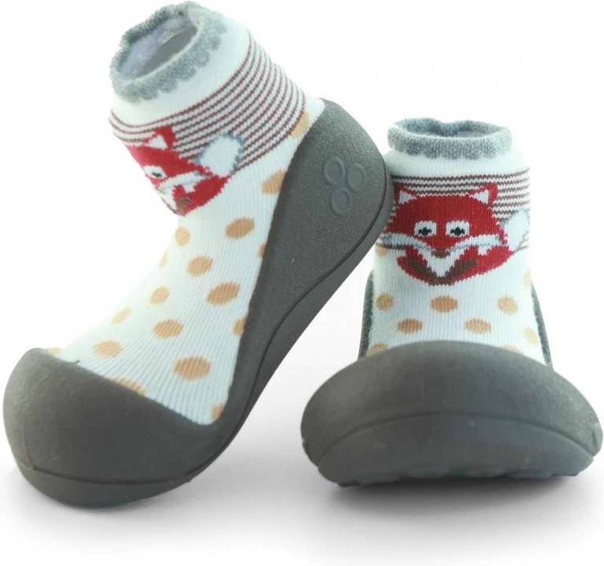 Attipas ZOO bruin babyschoenen, ergonomische Baby slippers, slofjes maat 20, 6-12 maanden