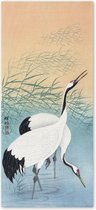 Graphic Message - Schilderij op Canvas - Kraanvogels - Japans - Ohara Koson - Woonkamer Kunst