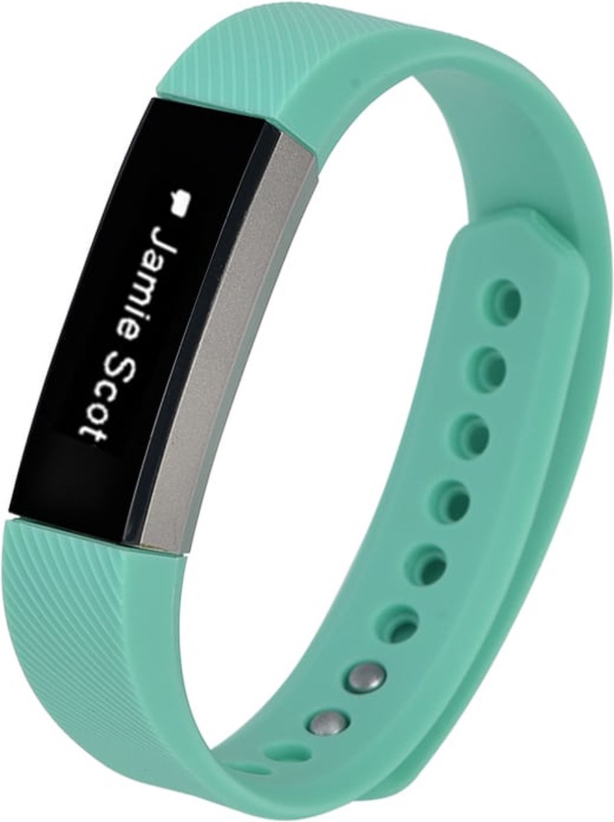 watchbands-shop.nl Siliconen bandje - Fitbit Alta (HR) - MintGroen - Large