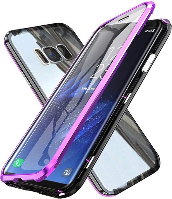 Coque magnétique avec verre trempé avant - arrière pour Samsung Galaxy S8  Plus - Violet | bol.com