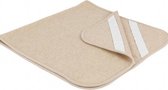 Matrasbeschermer baby ledikant wol 60x120 cm beige
