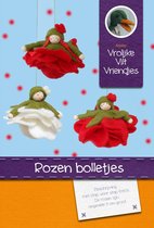 DIY wolvilt pakket: Rozen bolletjes
