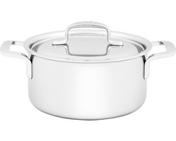 Demeyere 5-Plus RVS Kookpan Met Deksel 16cm - Roestvrij stalen Kookpot 1,5 L - Geschikt Voor Alle Warmtebronnen Inclusief Inductie - Duurzaam - Volledig PFAS- PFOA- en PTFE-vrij