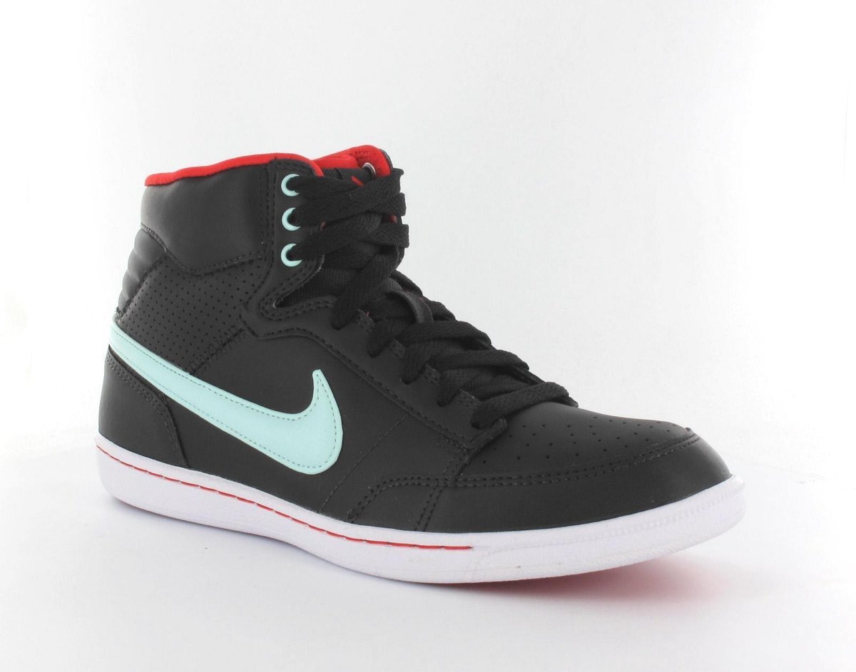 Nike Women's Double Team Leather High Sneakers 36 5 Zwart Rood LichtTurquoise