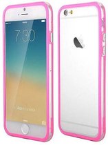 Apple iPhone 7 Plus, 5.5 Inch Bumper case Roze + Transparant
