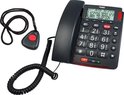 Fysic FX-3850 | Big Button Alarm telefoon | Met draadloze alarmknop | Bereik tot 50 meter | Zwart