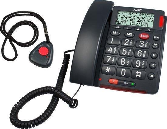 Fysic FX-3850 | Big Button Alarm telefoon | Met draadloze alarmknop |  Bereik tot 50... | bol.com