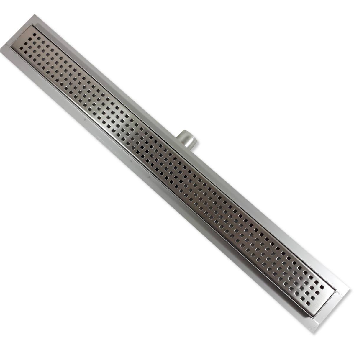 Douchegoot 90cm , 2 in 1 Roestvrije Stalen vloerafvoer zelfreinigende sifon met 360° rotatie geurstop , afvoergoot voor badkamer waskeuken balkon doucheafvoer