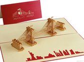 Popcards popupkaarten - New York Brooklyn Bridge Big Apple Architectuur Bouwwerk Vaderdag Verjaardag Felicitatie pop-up kaart 3D wenskaart