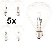 5 Stuks - E27 230V 42W Halogeen diamant lamp - Kristalhelder