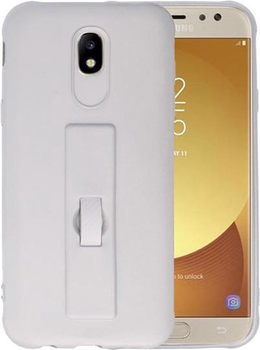 Zilver Carbon serie Zacht Case hoesje voor Samsung Galaxy J5 2017