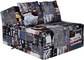 Luxe logeermatras - taxi - camping matras - reismatras - opvouwbaar matras - 200 x 70 x 15 - met kussens