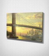 The Spirit of New York - Painting Canvas - 100 x 70 cm - Schilderij - Canvas - Slaapkamer - Wanddecoratie  - Slaapkamer - Foto op canvas