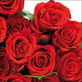 Ambiente - Red Roses - Papieren servetten - Rode Rozen - Rozen - Bloemen