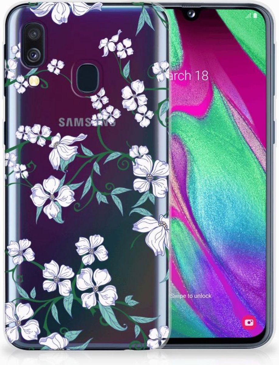 Samsung Galaxy A40 Uniek TPU Case Blossom White