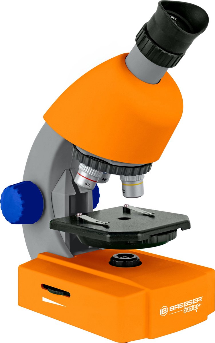 Bresser Junior Microscoop - 40x640x - Oranje - Voor Transparante Preparaten