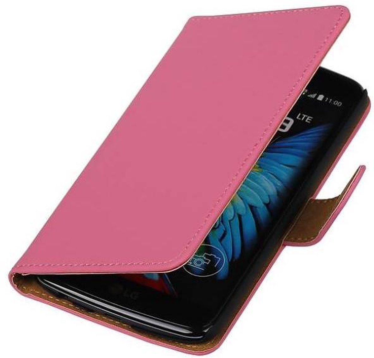Bookstyle Wallet Case Hoesje Geschikt voor LG K8 Roze