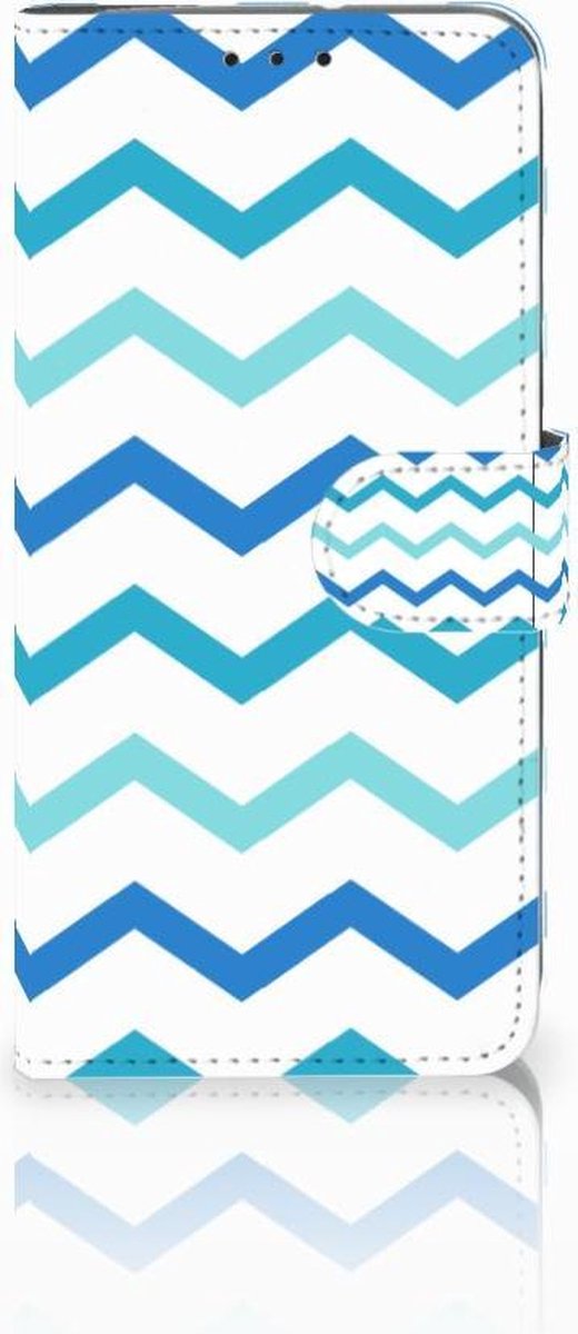 Motorola Moto G7 Power Telefoon Hoesje Zigzag Blauw