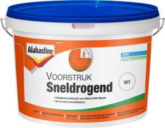 Foto: Alabastine voorstrijk sneldrogend wit 2 5 liter