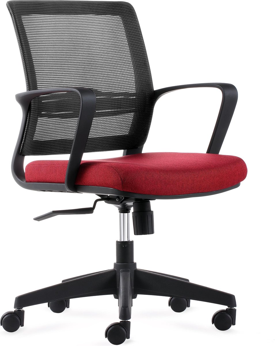 BenS 831-Eco-v Rood, Bureaustoel - GREENGUARD GOLD - degelijke bureaustoel geschikt voor langdurig gebruik