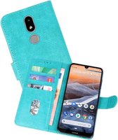 Nokia 3.2 Hoesje Kaarthouder Book Case Telefoonhoesje Groen