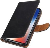 iPhone X / XS hoesje - Zwart - Bookcase iPhone X / XS - Flipcase - Telefoonhoesje iphone X- walletcase - pasjes
