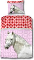 Day Dream Lovely horse - dekbedovertrek - eenpersoons - 140 x 200 cm - Roze