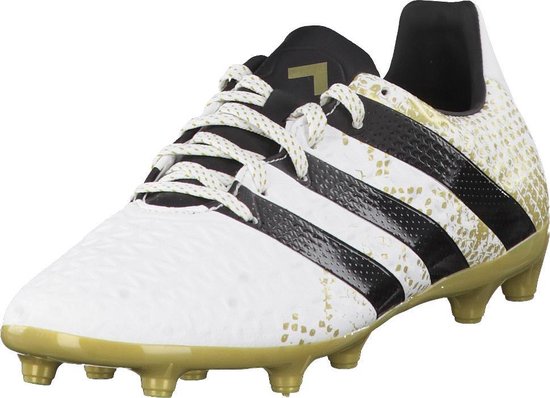 adidas ACE 16.3 FG Voetbalschoenen Maat 42 2/3 - Mannen - wit/zwart/goud