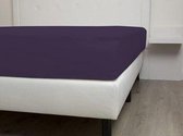 Satin Uni hoeslaken - Aubergine - 2-persoons (140x200 cm)