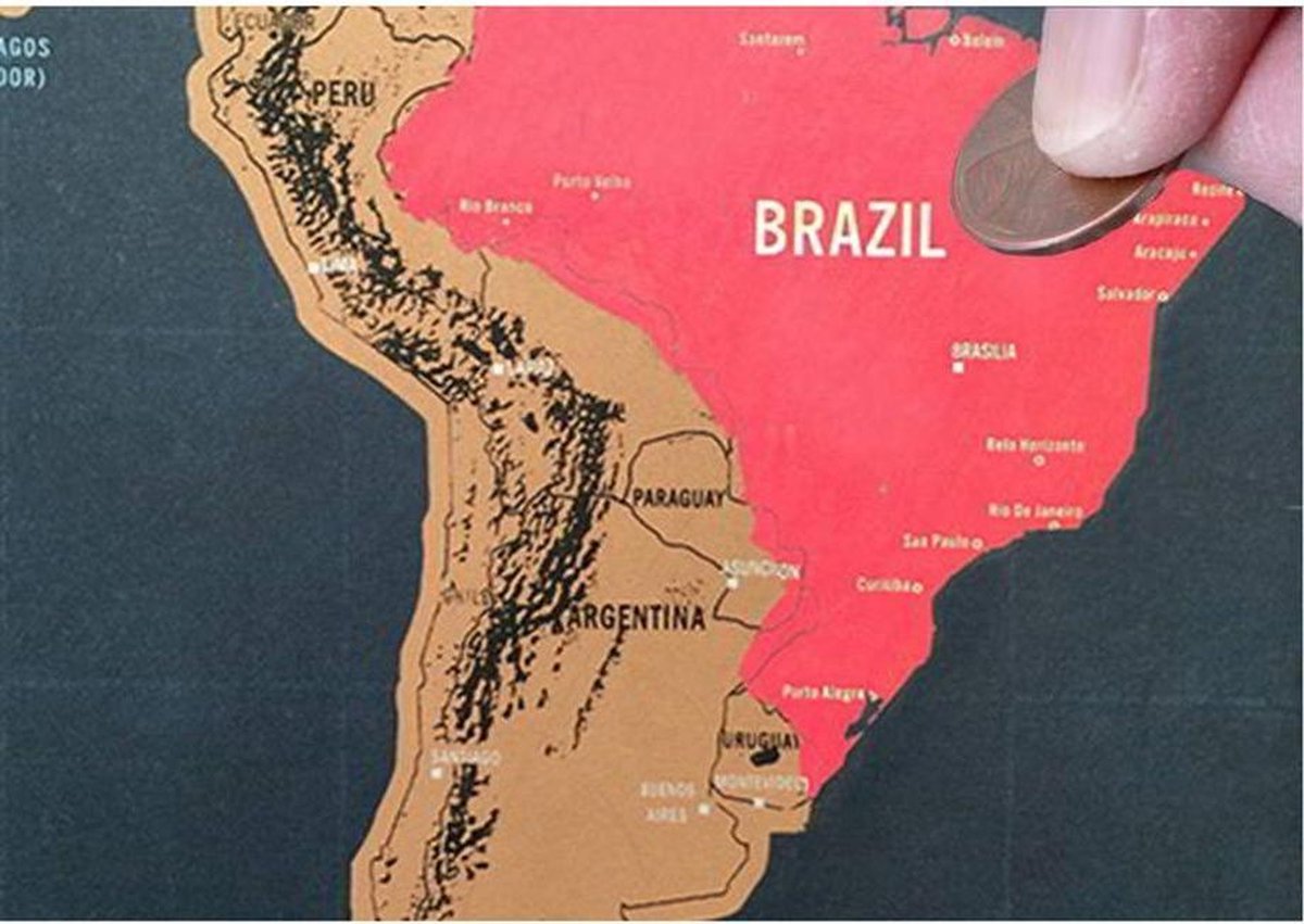 Wereld Kraskaart - Scratch Map - Kras Je Reislanden