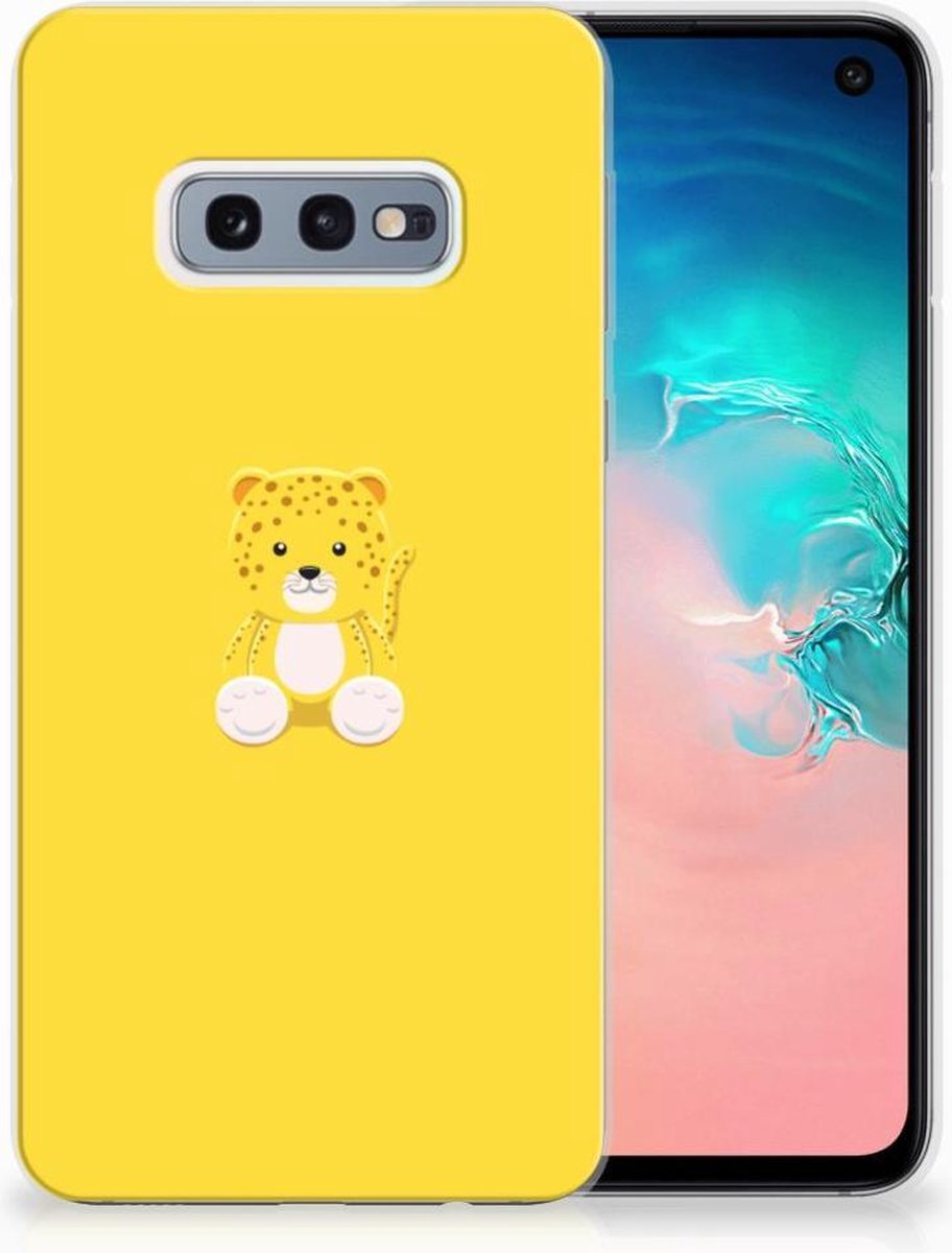 Samsung Galaxy S10e Telefoonhoesje met Naam Baby Leopard