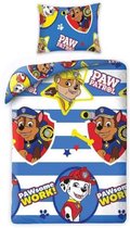 Paw Patrol Dekbedovertrek  - Pawsome - eenpersoons met kussensloop - 100% katoen