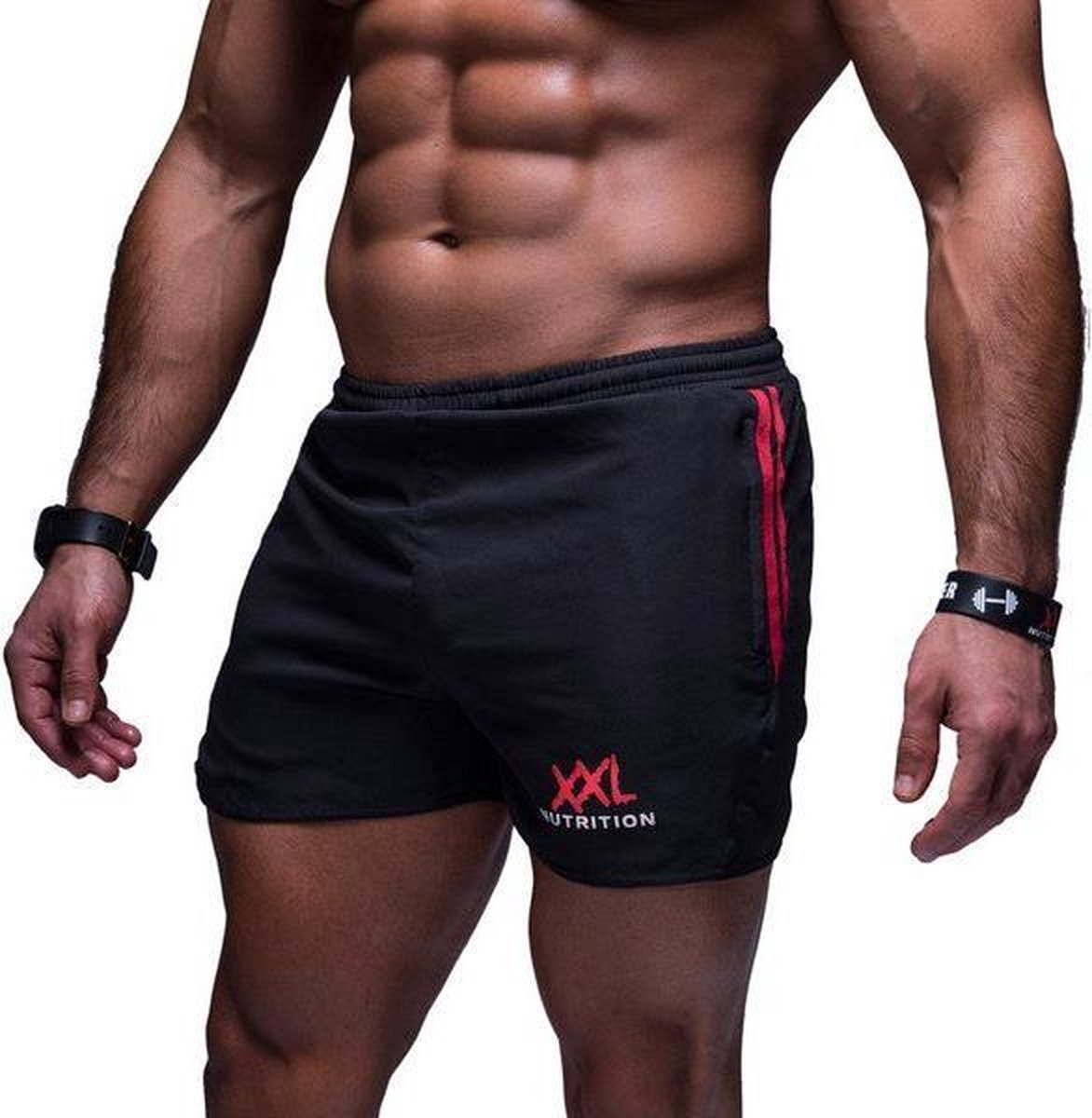 XXL Nutrition - Gym Short Man - Zwart / Rood - XL | bol.com