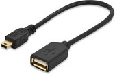 Ednet 84193 USB-kabel 0,2 m Mini-USB B USB A Zwart