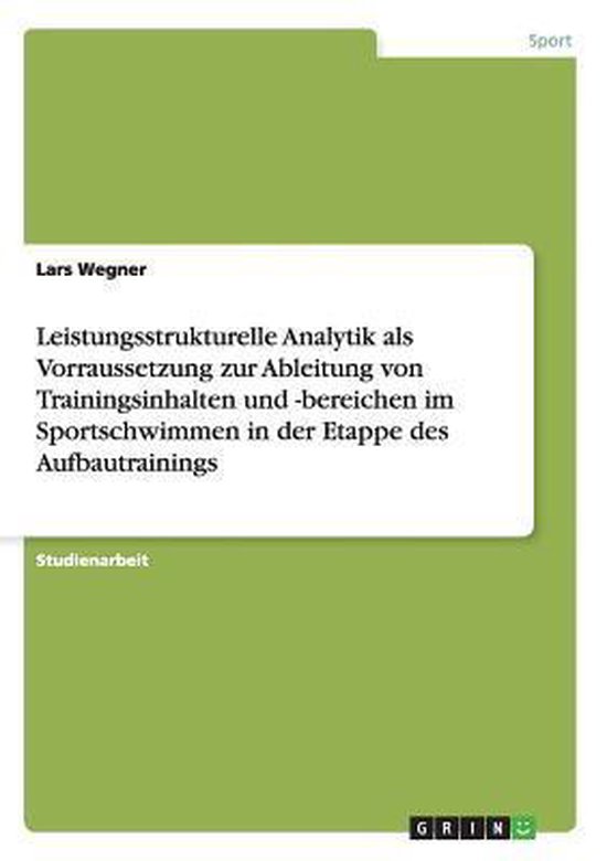 Leistungsstrukturelle Analytik ALS Vorraussetzung Zur Ableit ... - cover