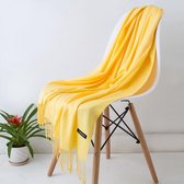 Sjaal Dames Warm Geel - Zachte omslagdoek - 200*65cm
