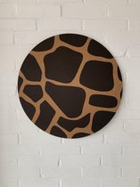 Wanddecoratie kurk rond, dierenprint